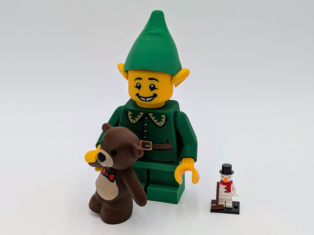 Holiday Elf BrickFig (5:1 Scale Replica)